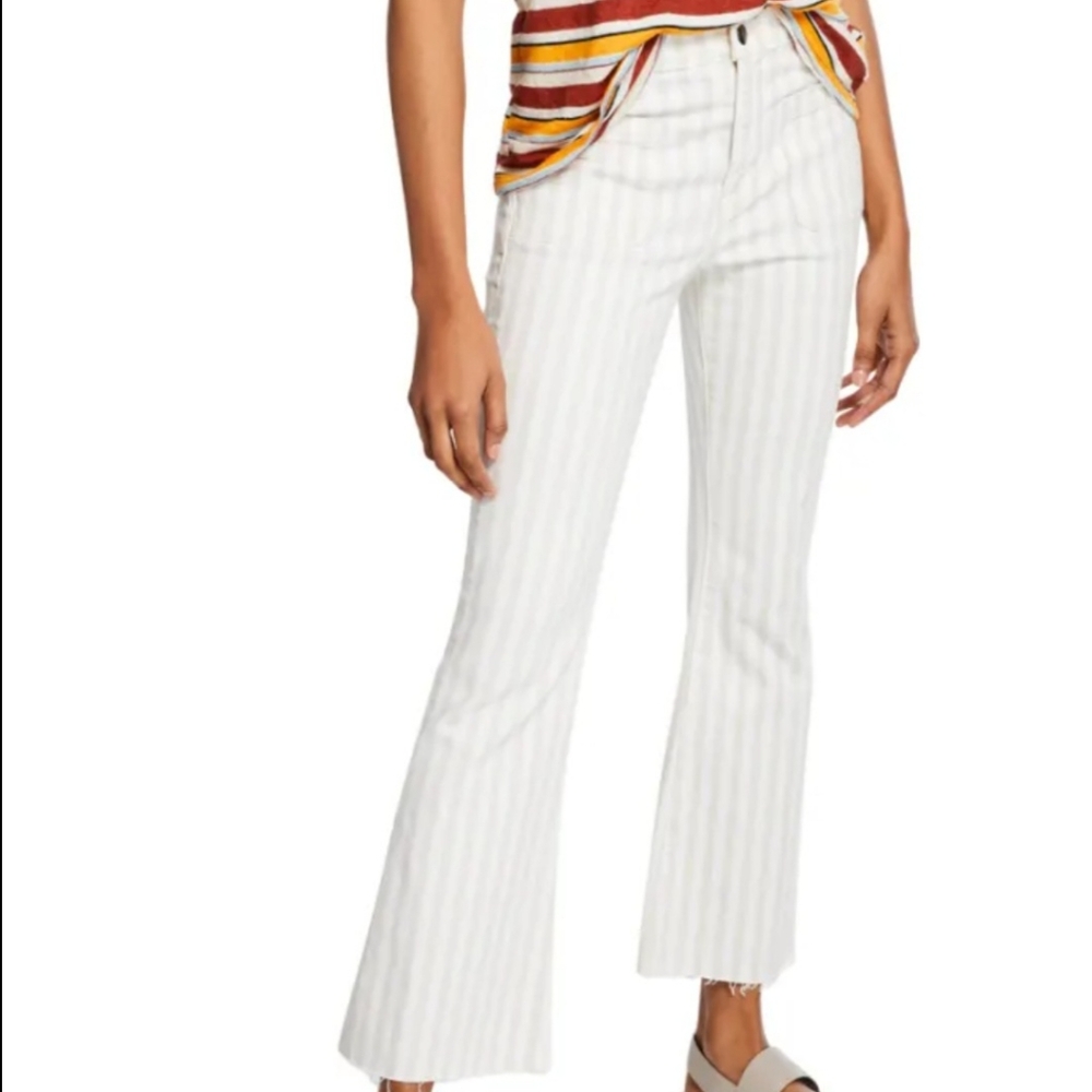 Frame Le Bardot Crop Flare Raw Edge C